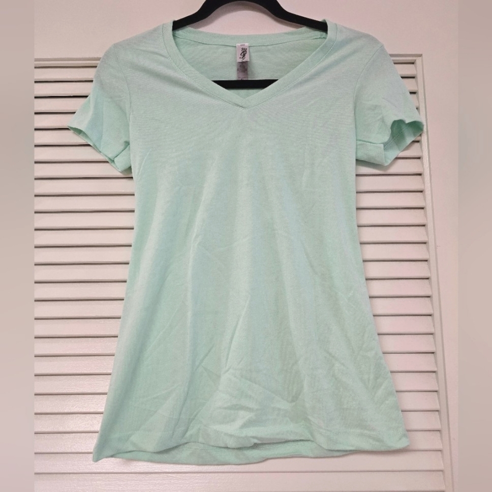 Marky G Apparel - (NWOT) Mint V-Neck Lightweight Short-Sleeve Top